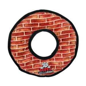 Tuffy's Mega Ring Red Brick Dog Toy