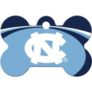 Quick-Tag UNC Tarheels NCAA Bone Personalized Engraved Pet ID Tag, Large