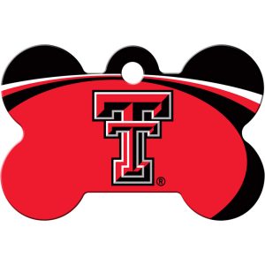 Quick-Tag Texas Tech Raiders NCAA Bone Personalized Engraved Pet ID Tag, Large