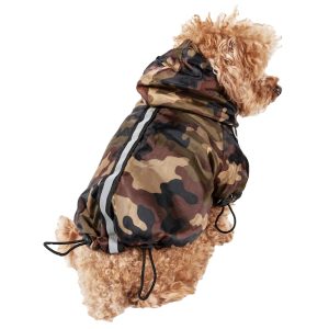 Pet Life Camouflage Reflecta-Sport Adjustable Reflective Weather-Proof Pet Rainbreaker Jacket