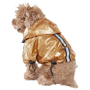 Pet Life Yellow Reflecta-Sport Adjustable Reflective Weather-Proof Pet Rainbreaker Jacket