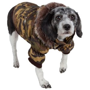 Pet Life Metallic Camouflage Dog Parka