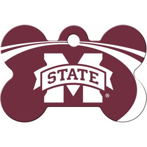Quick-Tag Mississippi State NCAA Bone Personalized Engraved Pet ID Tag, Large