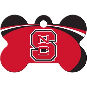 Quick-Tag North Carolina State NCAA Bone Personalized Engraved Pet ID Tag, Large