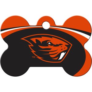 Quick-Tag Oregon State NCAA Bone Personalized Engraved Pet ID Tag, Large