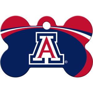 Quick-Tag Arizona Wildcats NCAA Bone Personalized Engraved Pet ID Tag, Large