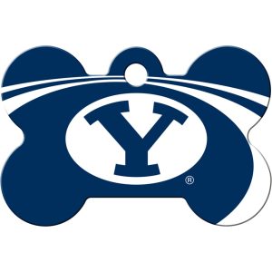 Quick-Tag BYU Cougars NCAA Bone Personalized Engraved Pet ID Tag, Large