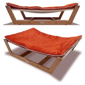 Pet Lounge Studios Bambu Nautical Hammock Pet Bed in Orange