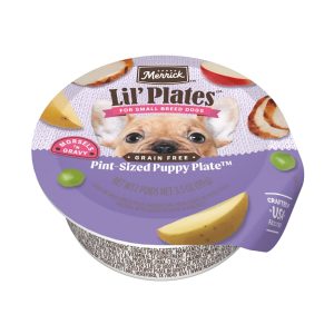 Merrick Lil' Plates Grain Free Pint-Sized Puppy Plate In Gravy Natural Wet Dog Food for Small Breed Puppies