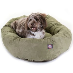 Majestic Pet Sage Suede Bagel Dog Bed