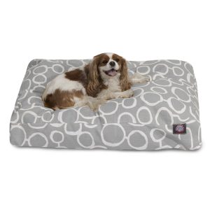 Majestic Pet Gray Fusion Shredded Memory Foam Rectangle Dog Bed