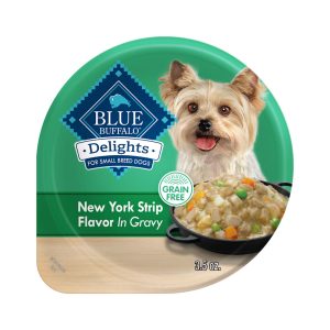 Blue Buffalo Delights NY Strip Flavor in Gravy Small Breed Natural Wet Dog Food