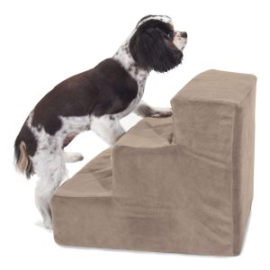 Majestic Pet Products 3-Step Stone Suede Pet Stairs