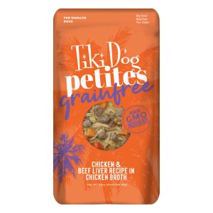 Tiki Dog Petites Grain Free Chicken & Beef Wet Dog Food Pouches