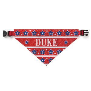 Custom Personalization Solutions Personalized Stars And Stripes Dog Bandana Collar Cover
