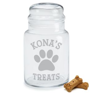Custom Personalization Solutions Personalized Dog Treats Glass Jar