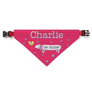 Custom Personalization Solutions Be Mine Personalized Dog Bandana Collar Cover