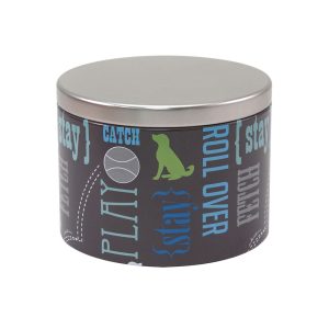 Paw Prints Tin Treat Container Wordplay