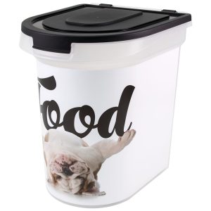 Paw Prints Food Bin Bulldog