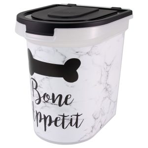 Paw Prints Food Bin Marble