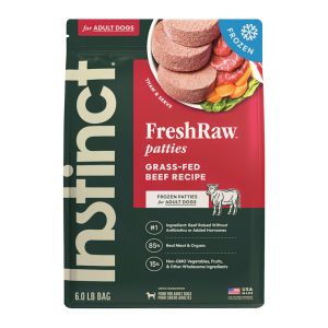 Instinct Frozen Raw Patties Grain Free Real Beef Recipe Dog Food