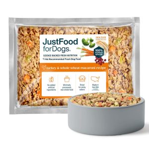 JustFoodForDogs Daily Diets Turkey & Whole Wheat Macaroni Frozen Dog Food