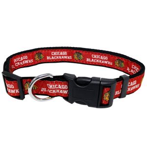 Pets First Chicago Blackhawks Dog Collar