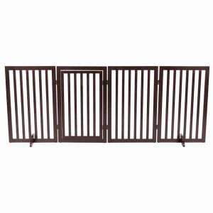 TRIXIE Dog Barrier Four Panel Brown Gate