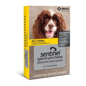Sentinel Spectrum Chewables for Dogs 25.1 to 50 lbs.