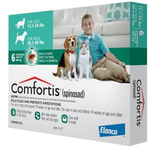 Comfortis Chewables for Dogs 20 to 40 lbs. and Cats 12.1 to 24 lbs