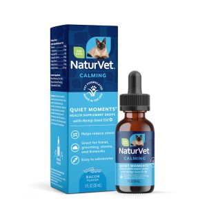 NaturVet Hemp Oil Quiet Moments Calming Drops for Cats