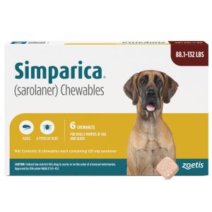 Simparica Chewable for Dogs 88.1-132 lbs.