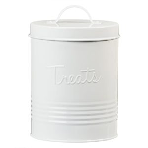 Amici Home Retro Treats White Canister for Pets