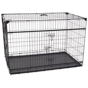 Lucky Dog Double-Door Dog Crate with Sliding Doors