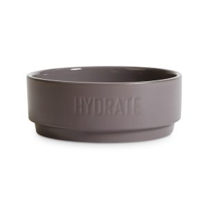 EveryYay Dining In Grey Hydrate Ceramic Dog Water Bowl