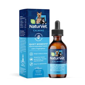 NaturVet Quiet Moments Calming Supplement Drops for Dogs and Cats