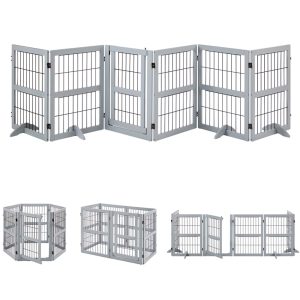 UniPaws Gray 6 Panel Wire Pet Gate