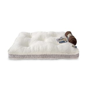 Dogs Rock 2PC Brown Tufted Pet Bed with Blanket
