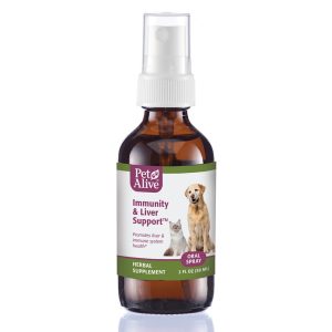 PetAlive Immunity & Liver Support Oral Spray Natural Herbal Supplement to Help Boost Immune System Function for Pets