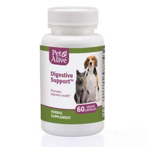 PetAlive Digestive Support Veggie Capsules Natural Herbal Supplement for Digestion in Pets