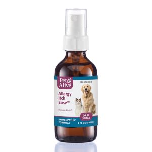 PetAlive Allergy Itch Ease Oral Spray Natural Homeopathic Formula for Pet Skin Allergies