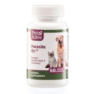 PetAlive Parasite Dr. Veggie Cap Herbal Supplement For Digestive Functioning and Detoxification Pet Tablets