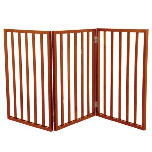 PETMAKER Freestanding Wooden Mahogany Pet Gate