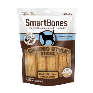 SmartBones Churro-Style Sticks With Peanut Butter Dog Treats