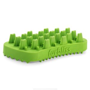 Furbliss Green Multi-use Deshedding & Massaging Long Hair Pet Brush