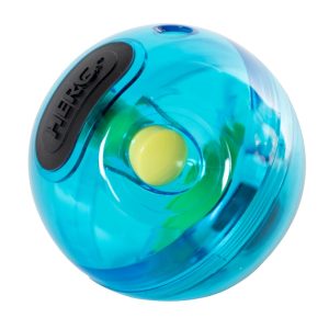 Hero Blue Treat N Play Giggle Ball Dog Toy