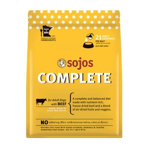 Sojos Complete Grain & Gluten Free Adult Beef Recipe Freeze Dried Raw Dog Food