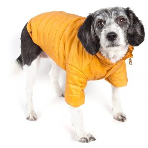 Pet Life Yellow Lightweight Adjustable Sporty Avalanche Pet Coat