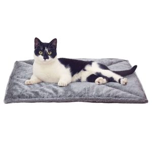 FurHaven Gray ThermaNAP Faux Fur Self-Warming Pet Bed Mat