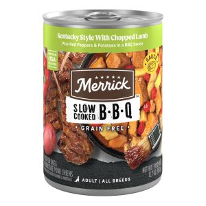 Merrick BBQ Grain Free Slow-Cooked Kentucky Style with Chopped Lamb Wet Dog Food